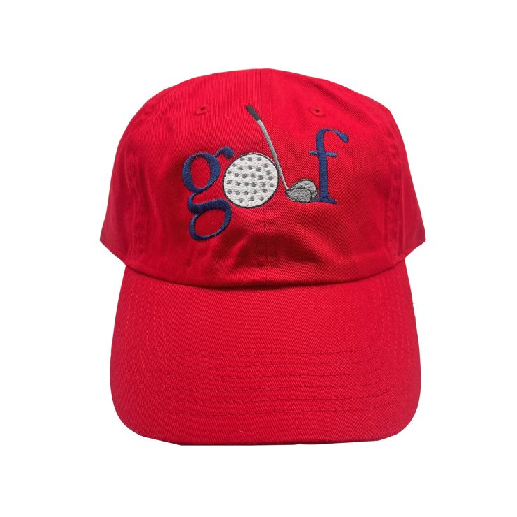 A photo of the Golf Hat in Red product