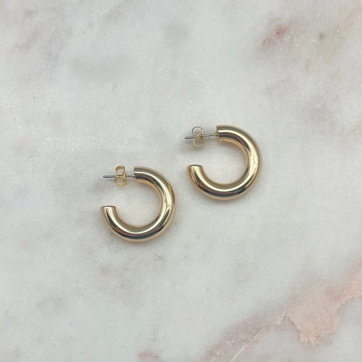 A photo of the Lizzy Gold Hoops product