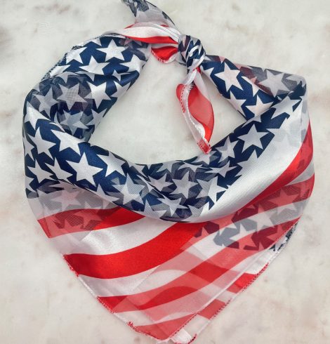 A photo of the Silky American Flag Scarf product