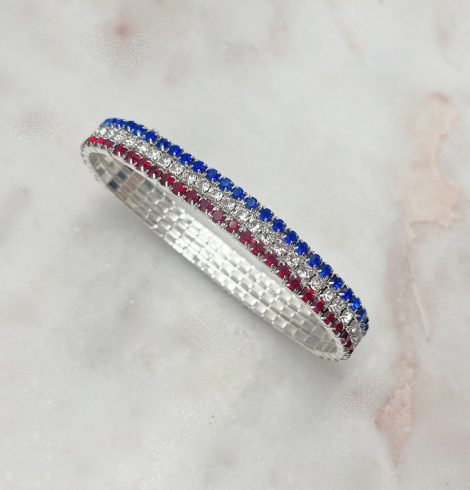 A photo of the Red, White & Blue Stretch Bracelet product