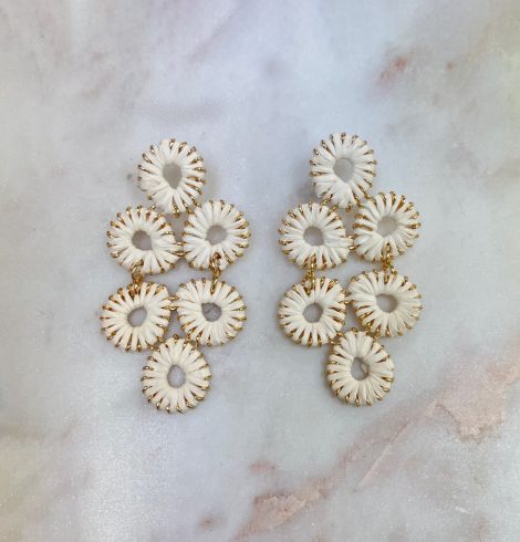 A photo of the Laney Earrings in Cream product