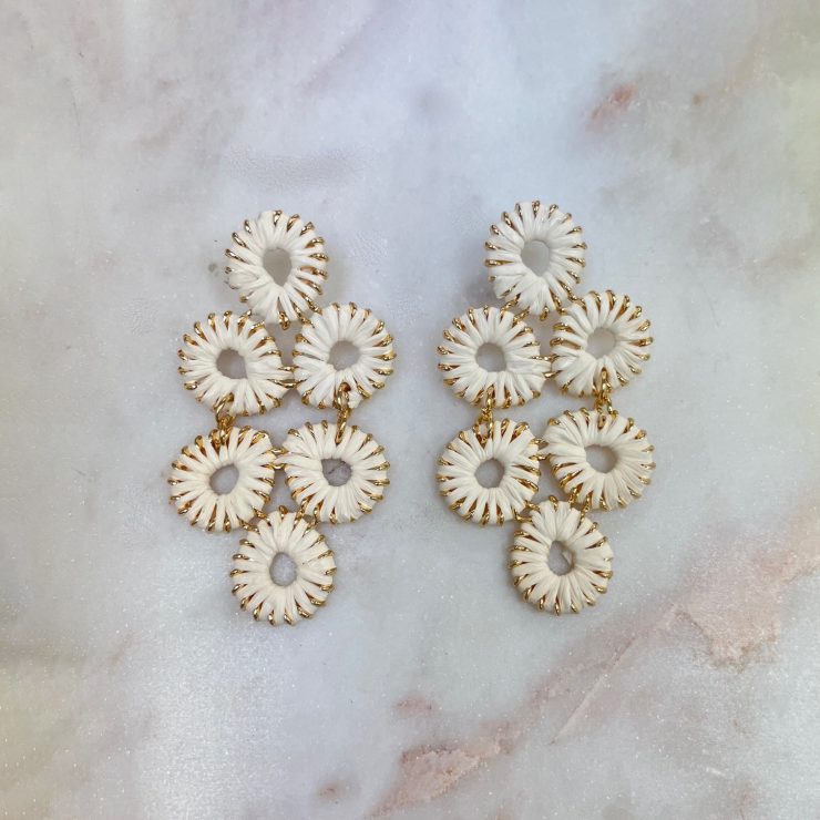 A photo of the Laney Earrings in Cream product