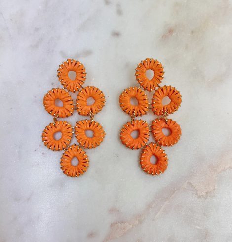 A photo of the Laney Earrings in Orange product