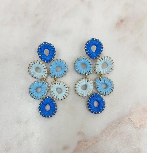 A photo of the Laney Earrings in Blue product