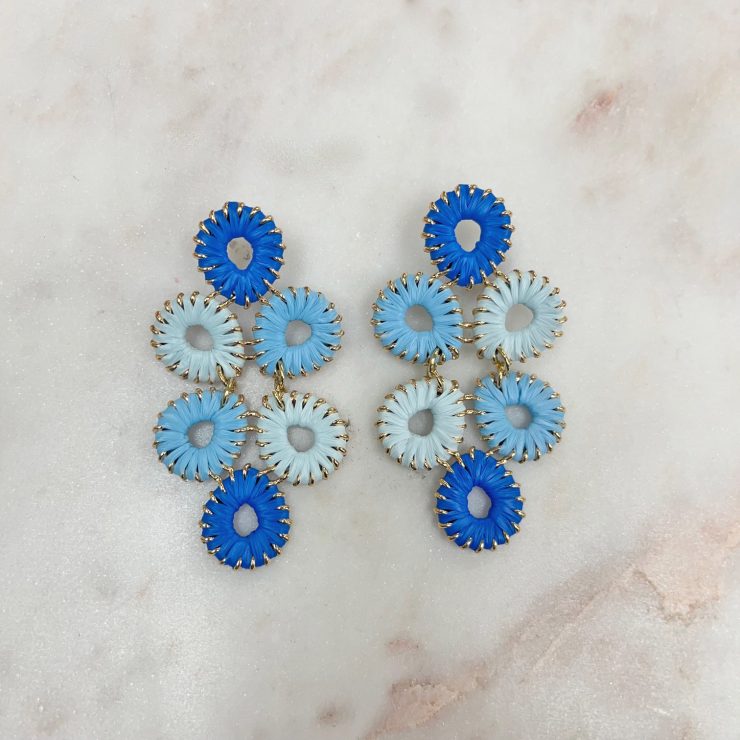 A photo of the Laney Earrings in Blue product