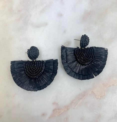 A photo of the Fan Out Earrings in Black product