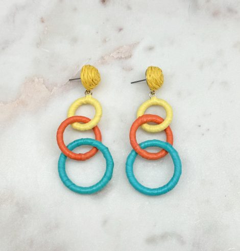 A photo of the Bunch of Circles Earrings in Multi Color product