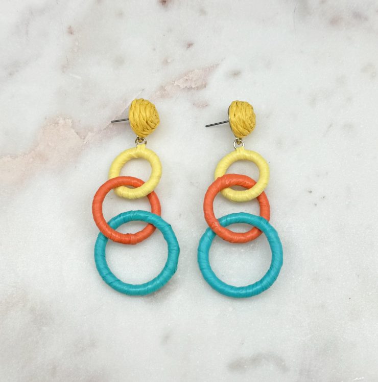 A photo of the Bunch of Circles Earrings in Multi Color product