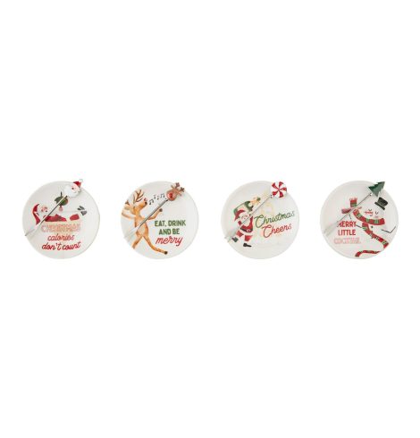 A photo of the Holiday Tapas Plate & Fork Sets product