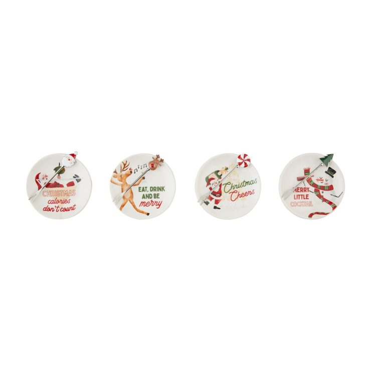 A photo of the Holiday Tapas Plate & Fork Sets product