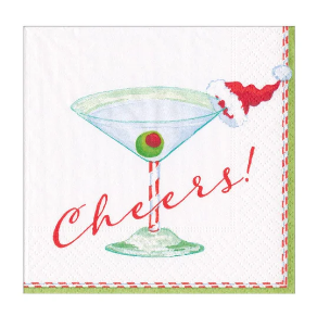 A photo of the Christmas Cocktail Cheers Cocktail Napkins product