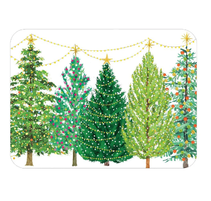 A photo of the Christmas Tree with Lights Paper Placemats product