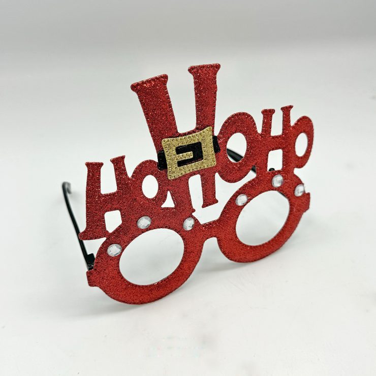 A photo of the HO HO HO Party Glasses product