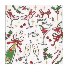 A photo of the Let's Be Merry Cocktail Napkins product