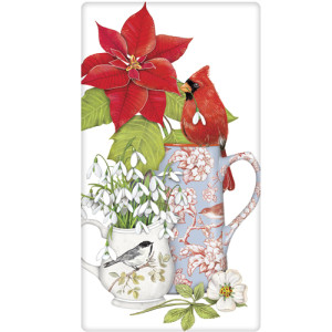 A photo of the Poinsettia Vases Towel product