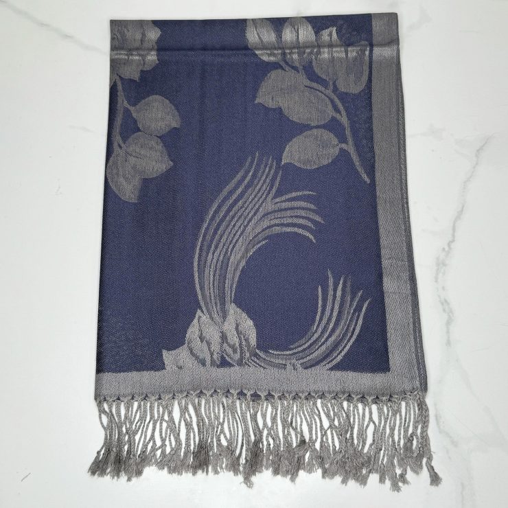 A photo of the Rosalia Pashmina in Navy product