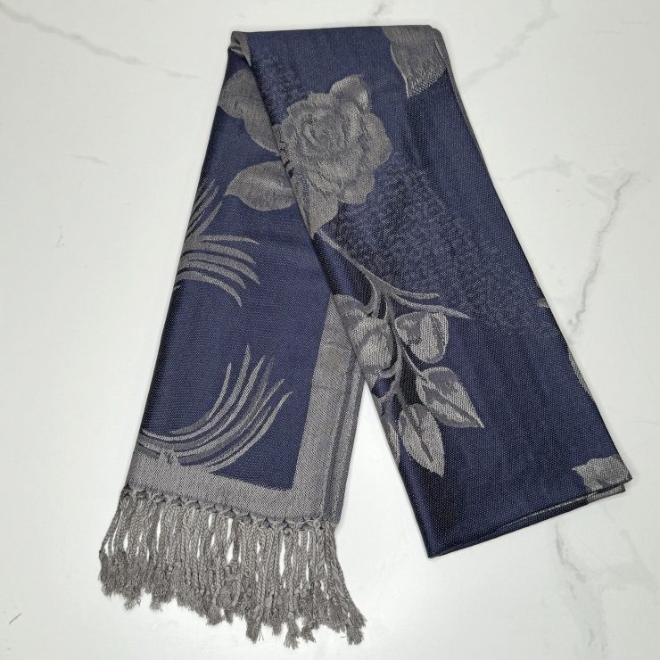 A photo of the Rosalia Pashmina in Navy product