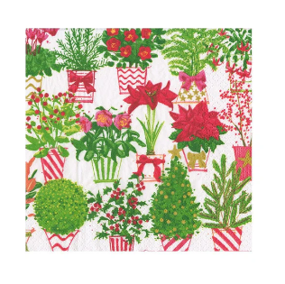 A photo of the Christmas Flower Market Cocktail Napkins product