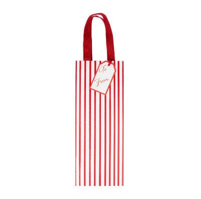 A photo of the Stripes For Days Wine & Bottle Gift Bag product