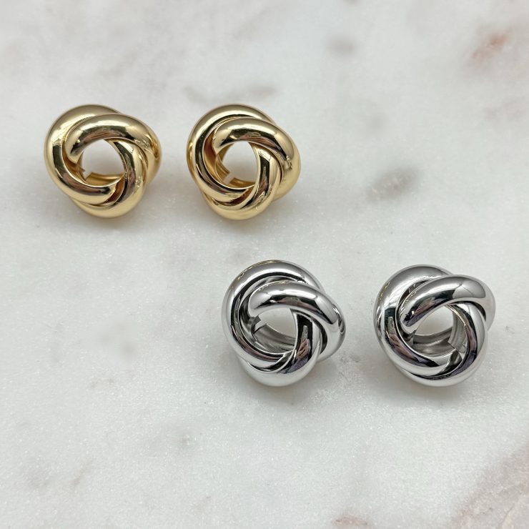 A photo of the Twist Knot Earrings product