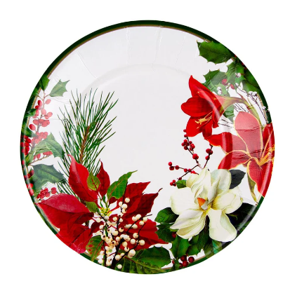 A photo of the Christmas Garden Salad & Dessert Plates product