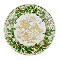 A photo of the Holly Ceramic Salad & Dessert Plates product