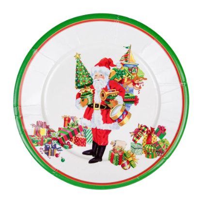 A photo of the Mr. Claus Paper Dinner Plates product