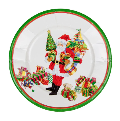 A photo of the Mr. Claus Salad & Dessert Plates product