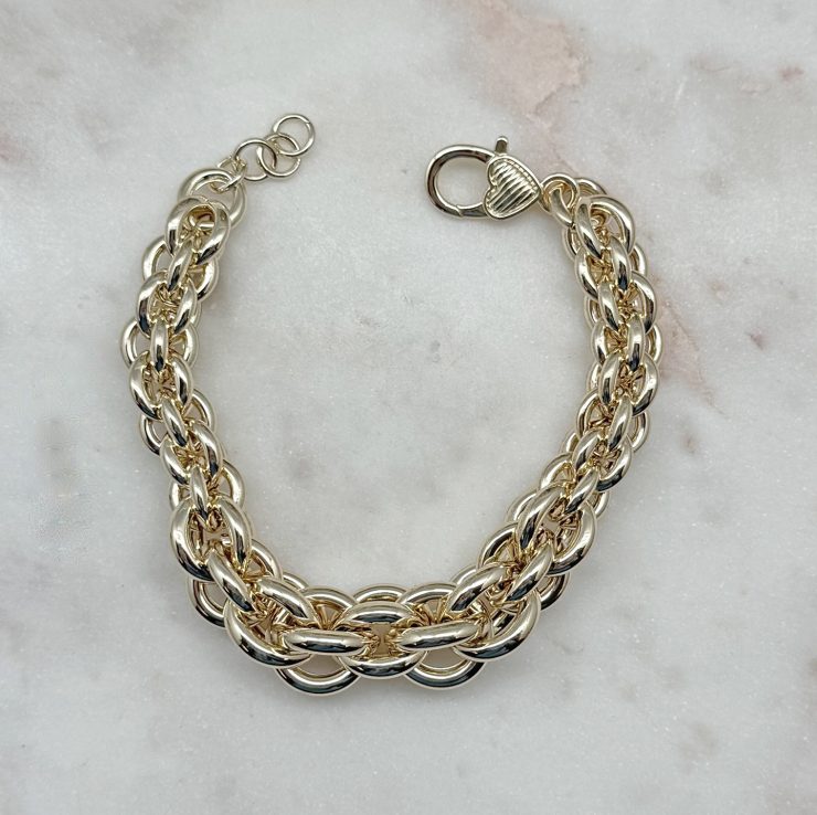 A photo of the Tangled Up Gold Chunky Bracelet product