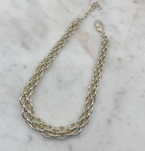 A photo of the Tangled Up Gold Chunky Necklace product